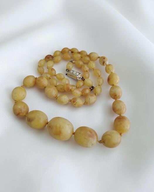 OP0013 ....250 € Vintage Bernstein Butterscotch Kette Groß
