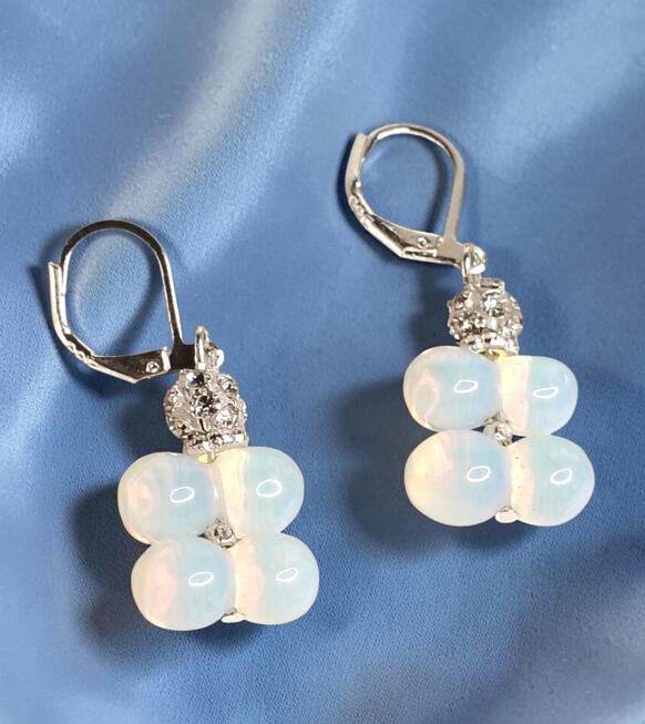 OF0038 ....15 € S925 Ohrringe mit Opalit