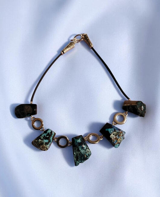 KE0021 ....50 € Kette mit Achat-Azurit