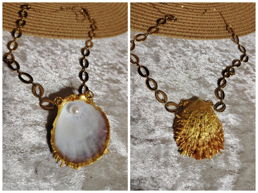 KP0010 ....25 € Echte Muschel mit Süßwasser Zuchtperle