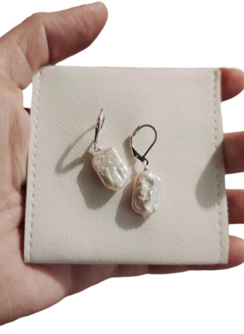 OP0014 ...15 € Haken versilbert S. 925, Barockperlen