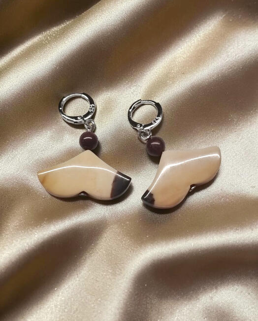 KP0010 ....20 € S925 Ohrringe mit Jaspis Mookait