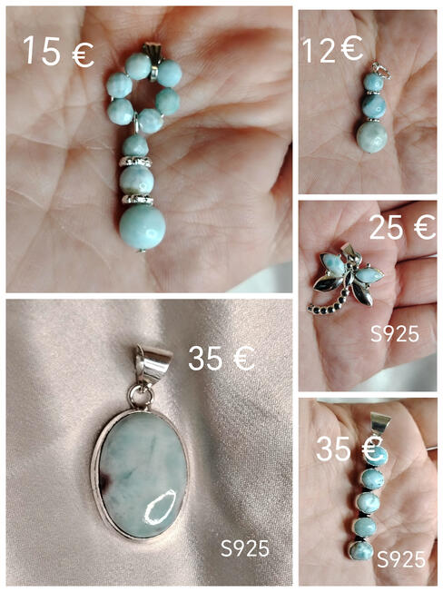 KP0006 ....ab 25€ S925 Anhänger mit Dominikanischem Larimar